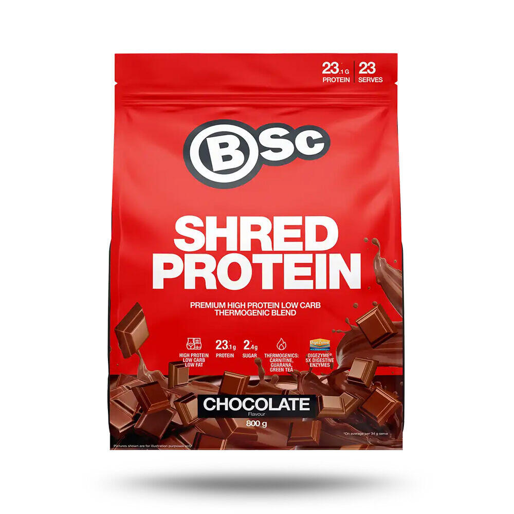 BSc Premium High Protein Shred Powder Post Workout 52 Serves 1.8kg Chocolate