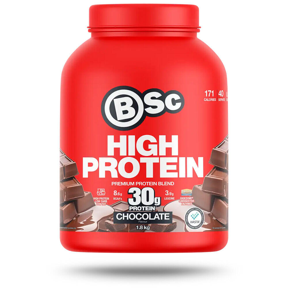 BSc High Protein Low Carb Powder Post Workout 40 Serves 1.8kg Chocolate