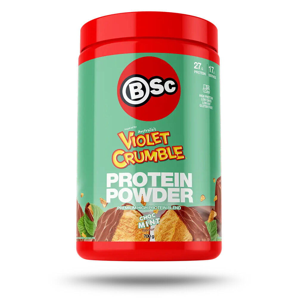 BSc x Violet Crumble Protein Powder Post Workout 700g Chocolate Mint