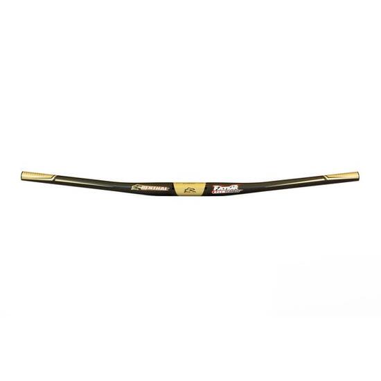 Manubrio Renthal Fatbar Lite Carbon Zero Rise 780 mm 318 mm Nero/Oro