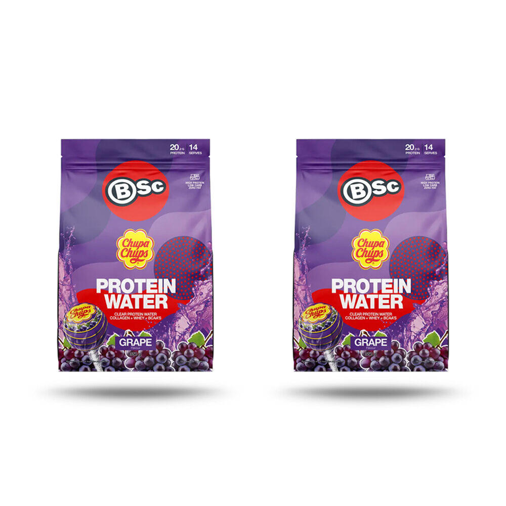 2PK BSc Chupa Chups Protein Water Post Workout 14 Serves Grape