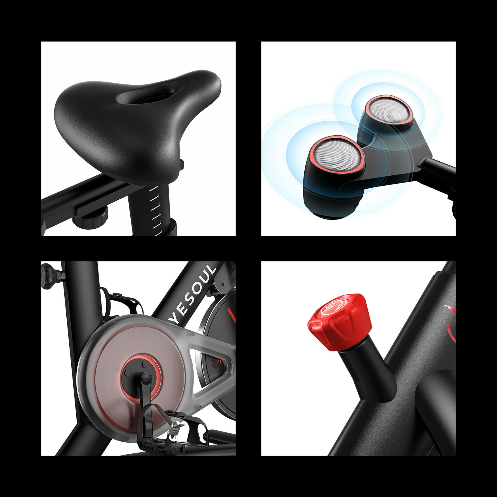 Vélo d’appartement YESOUL G1M MAX, écran FHD 21,5", son 360° 7/7