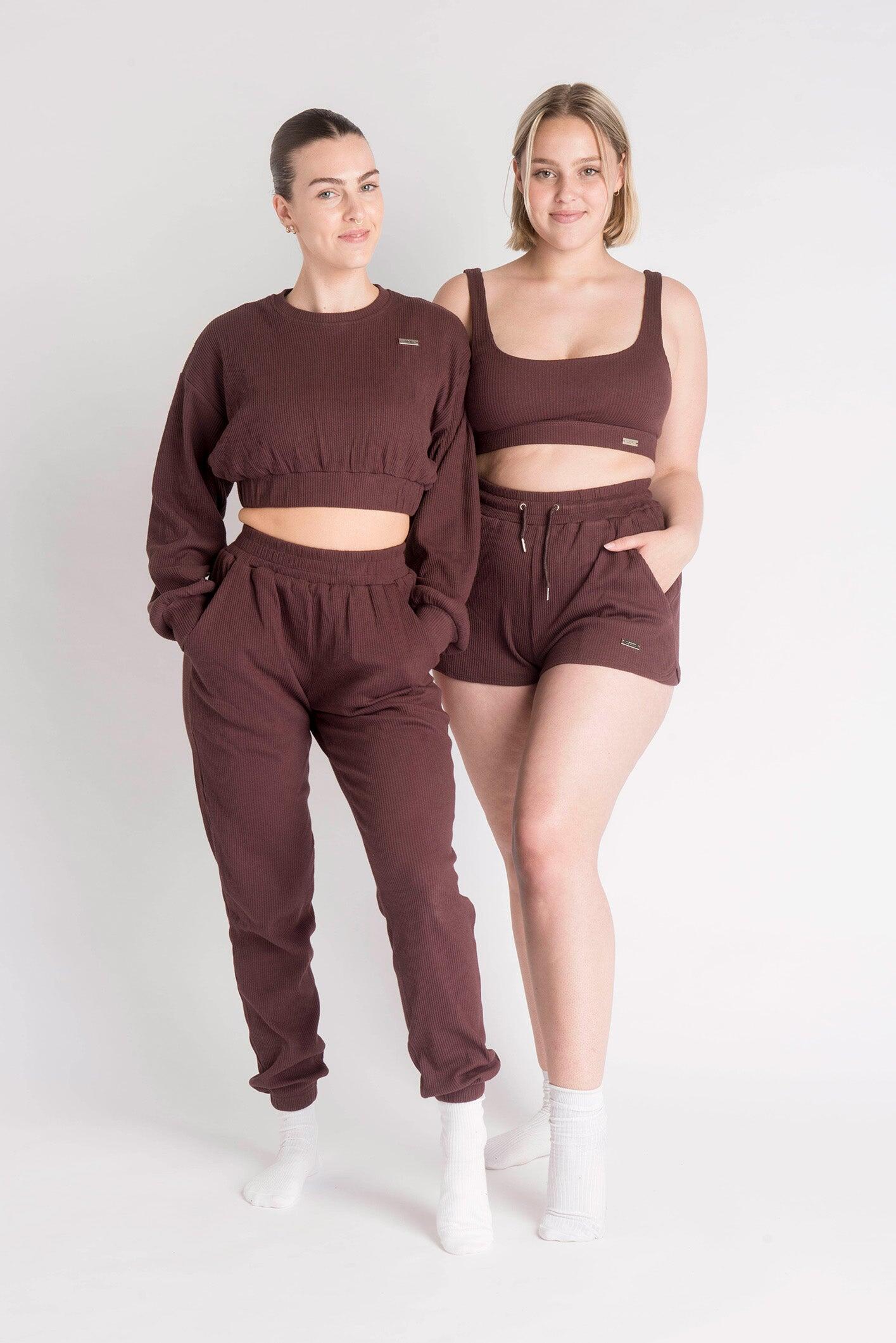 LOEWI Short Cardio Fitness Côtelé - Femme - Marron 5/5