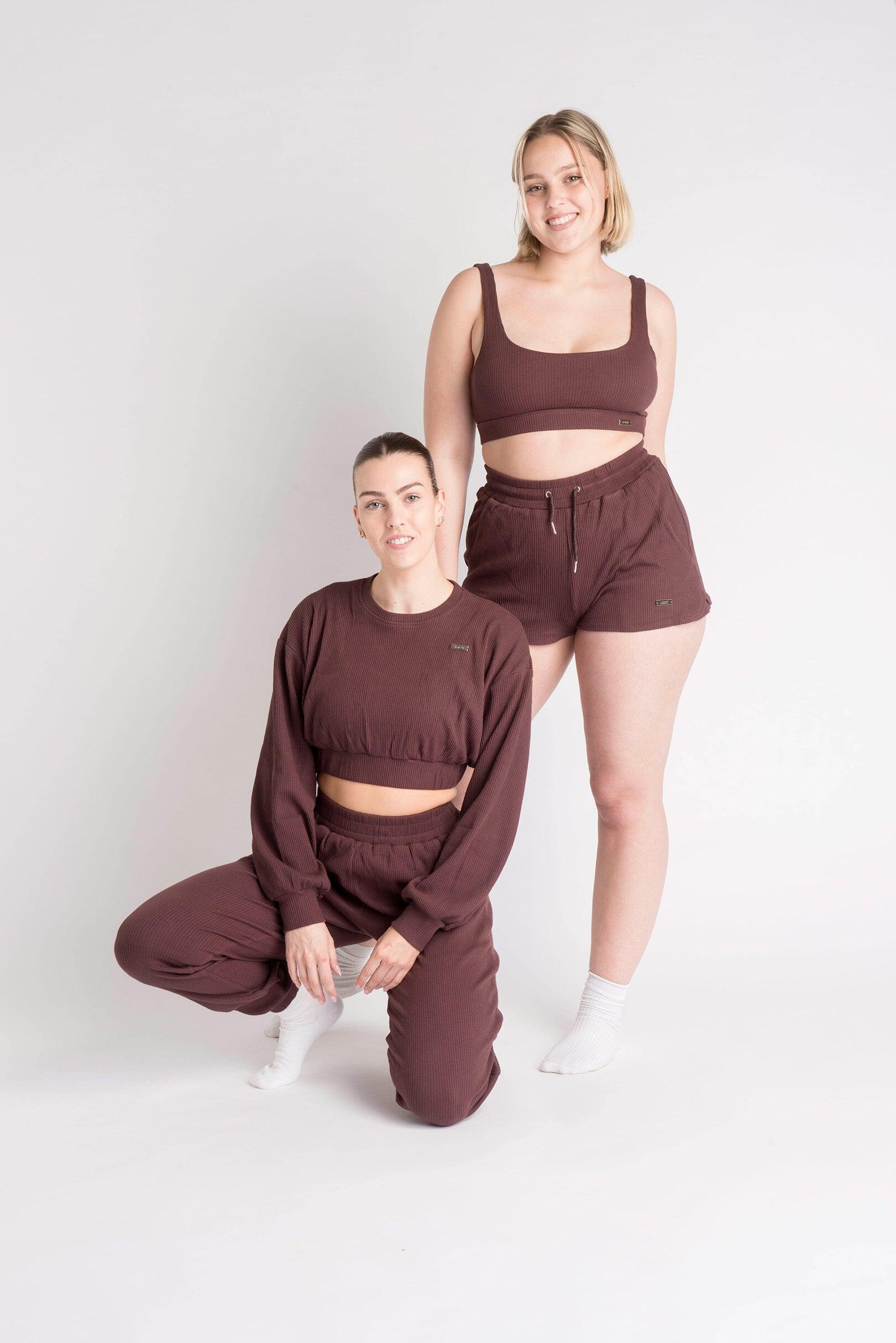 LOEWI Short Cardio Fitness Côtelé - Femme - Marron 4/5