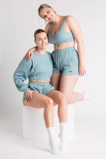 LOEWI Ribbed Shorts - Aesthetic Wolf - Fitness - Donna - Castanho