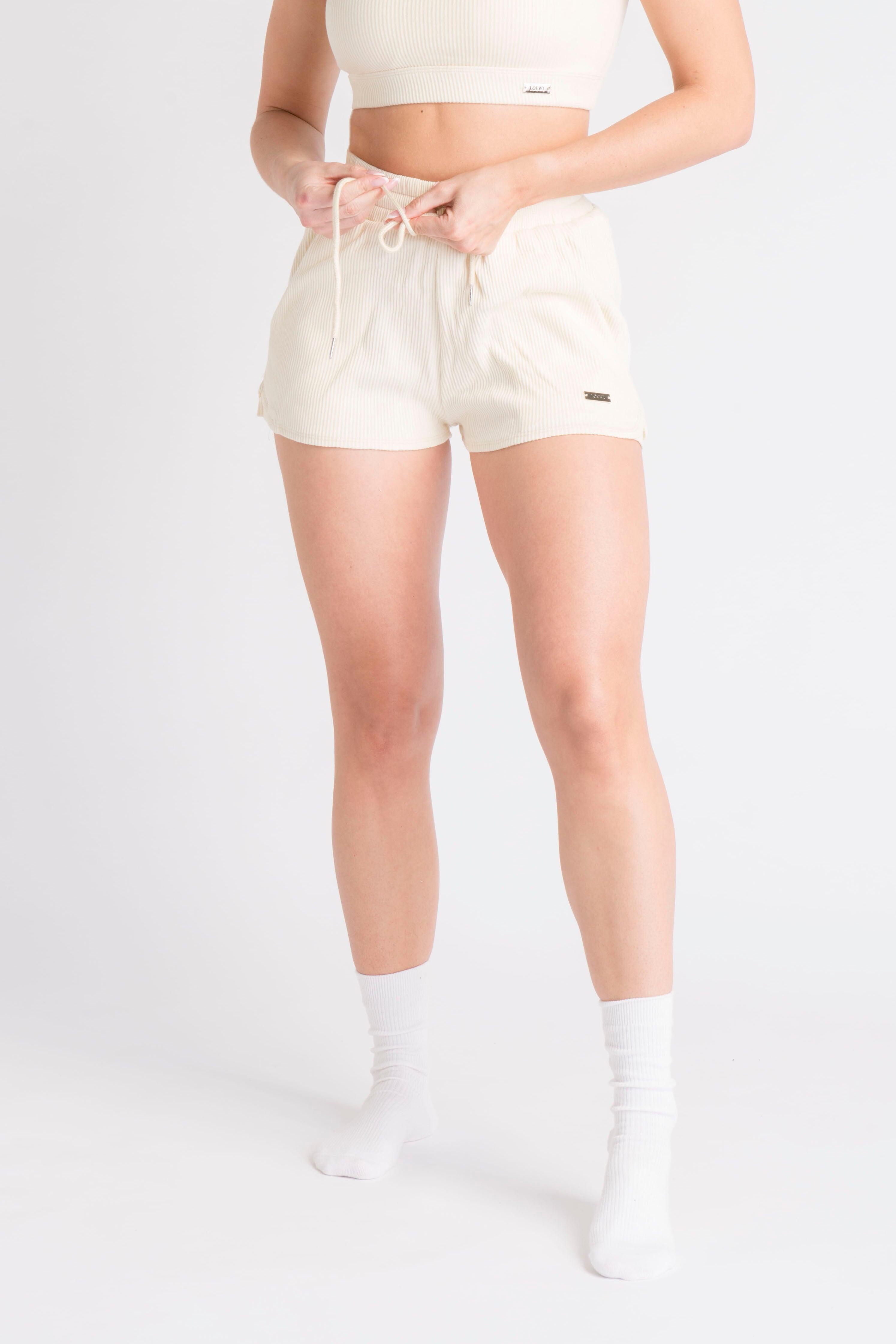 LOEWI Short Cardio Fitness Côtelé - Femme - Jaune 5/5