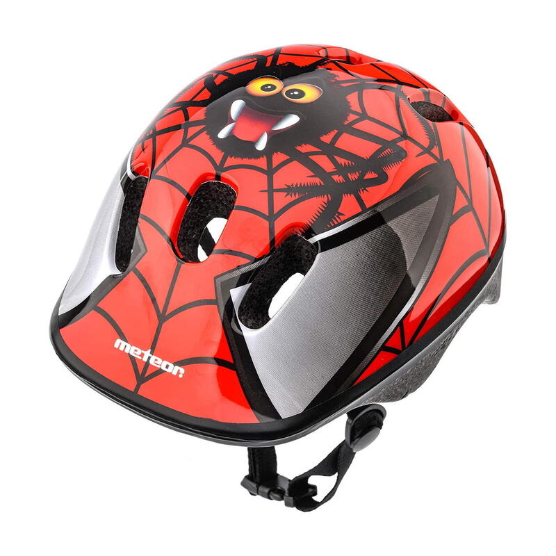 Cască bicicletă Meteor KS06 Spider XS 44-48 cm negru-roșu