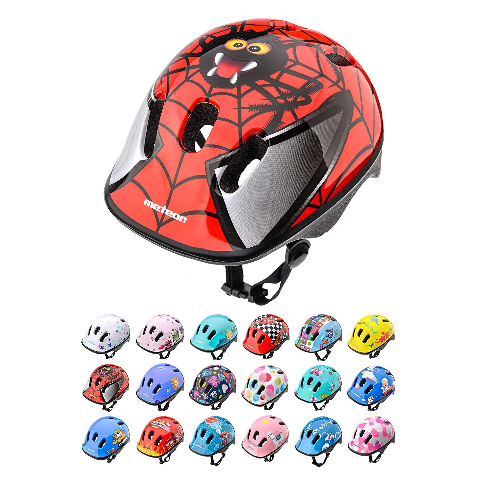 Capacete Meteor KS06 Spider infantil XS 44-48 cm 6/7