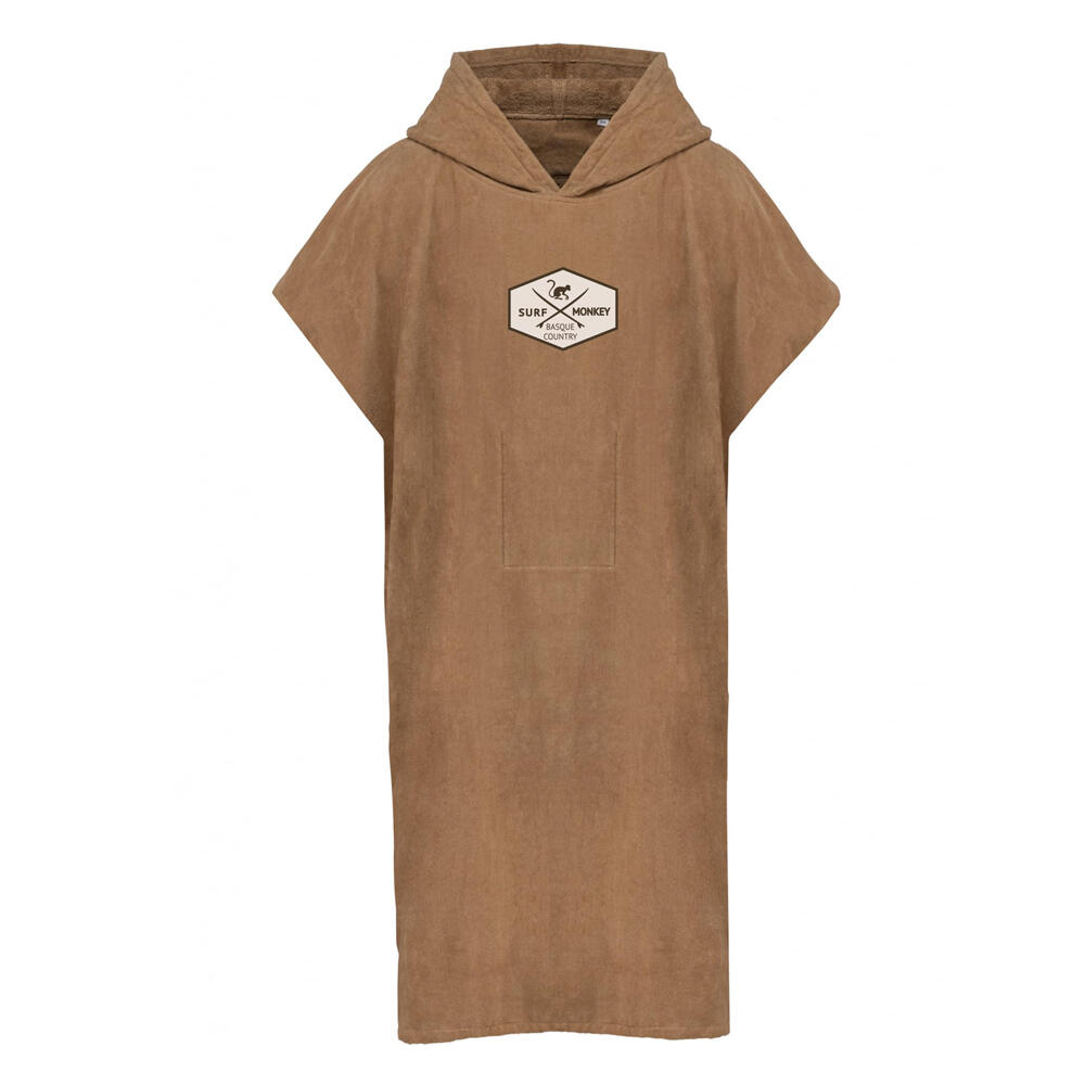 Adult surf poncho – cotton – S/M (Beige)