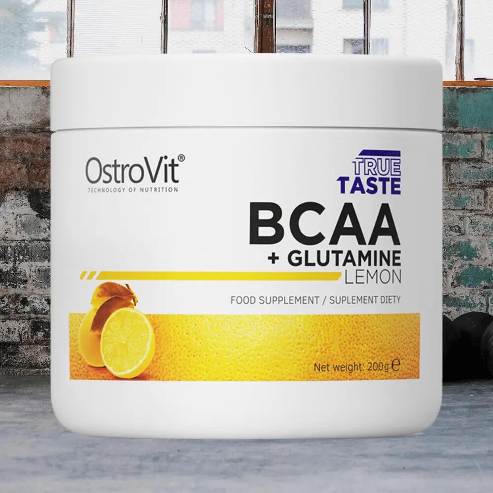 OstroVit BCAA + Glutamine 200 g - Lemon 2/3