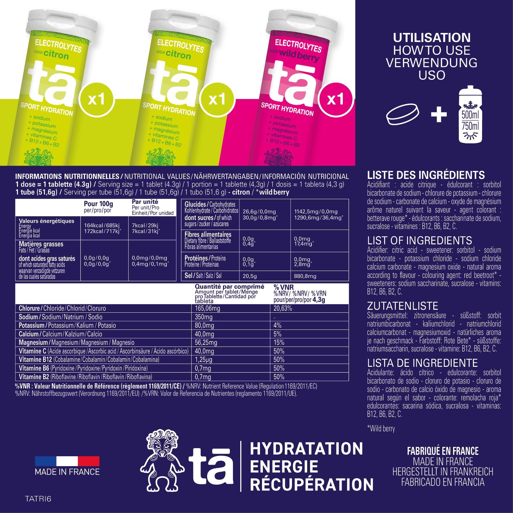 PACK x3 Tubes - Pastilles d'hydratation  - (Citron, citron, fruits rouges) 4/4