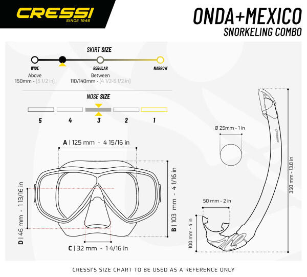 Cressi Onda + Mexico snorkelset 4/5