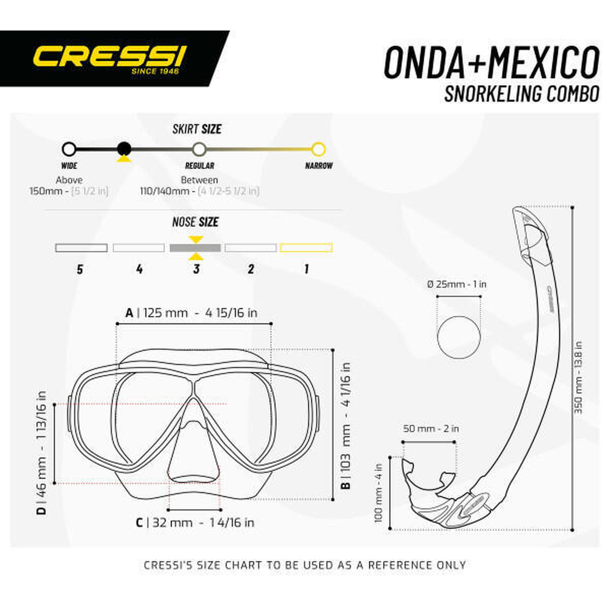 Cressi Onda + kit de snorkelling Mexico