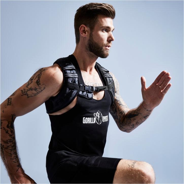 Gilet zavorrato Gorilla Sports X-Style neoprene grigio riflettente 5/7