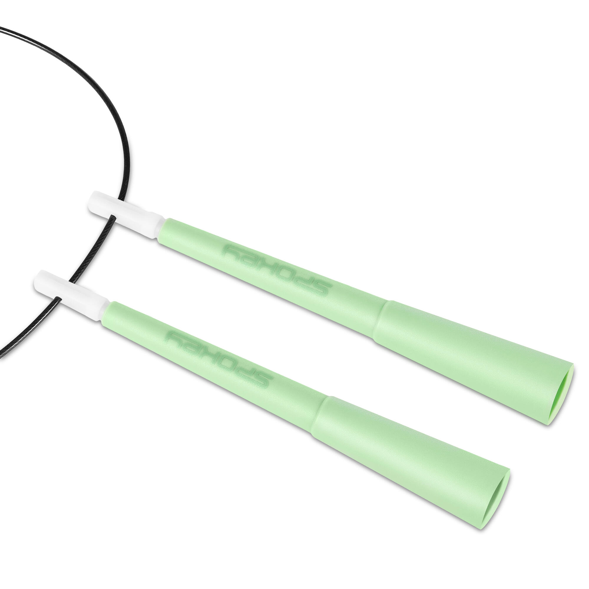 Springtouw lichtgroen stalen touw 300cm verstelbaar X ROPE 3/4