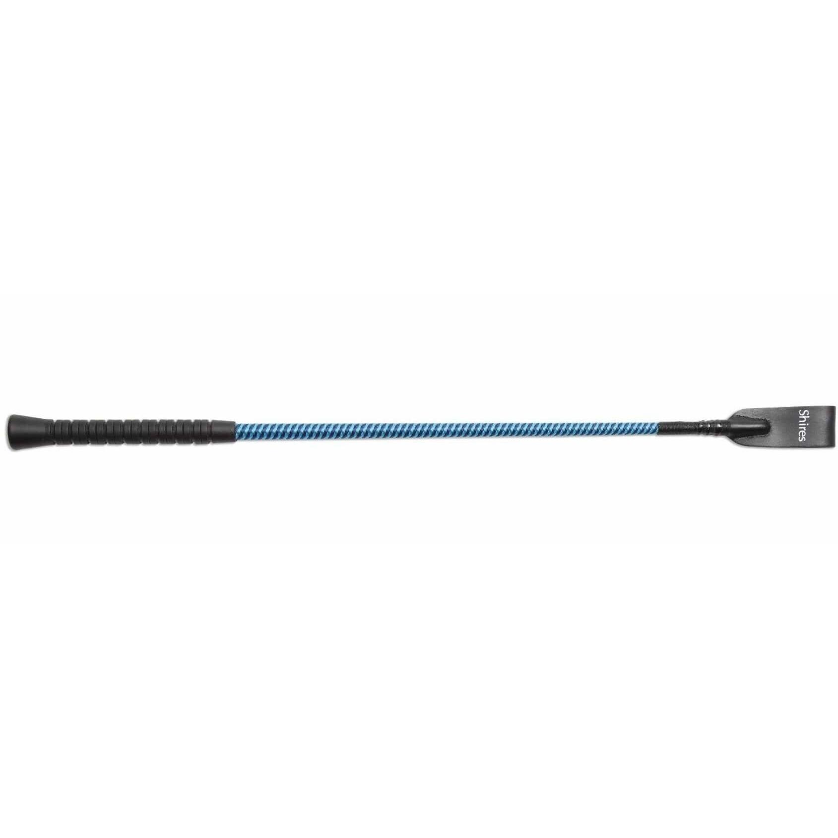 Filettato Pelle Frusta Da Equitazione Shires Blu Navy Blu Acceso 2/3