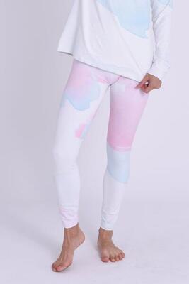 Dames ski functionele legging thermisch watercolour