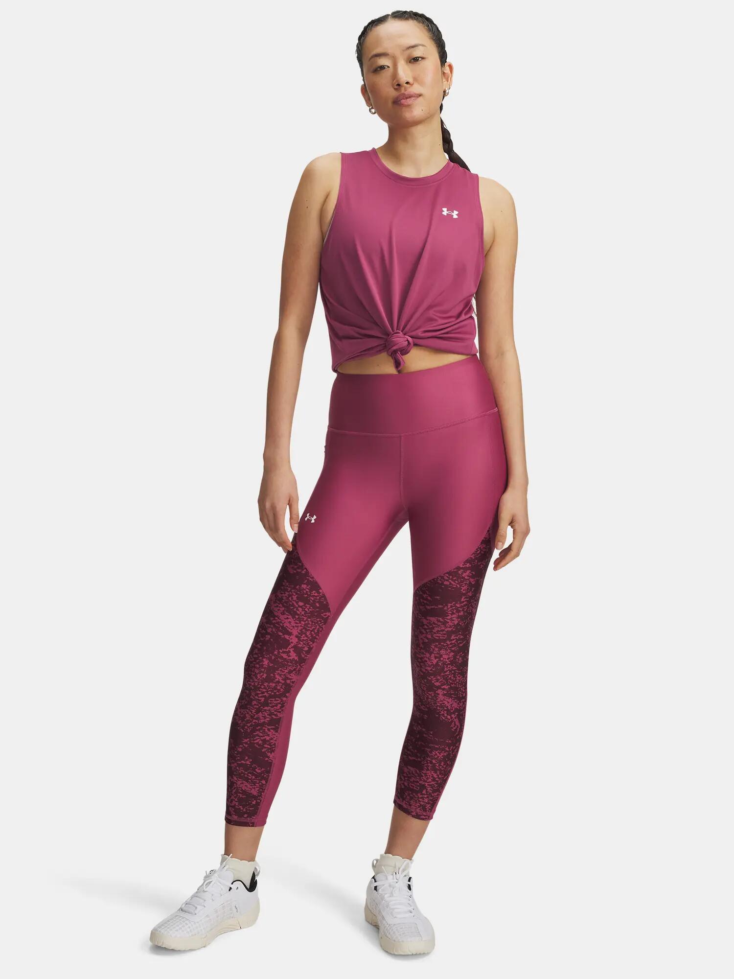 Női Under Armour Tech Print Panel Ankle Leg-RED leggings 4/4