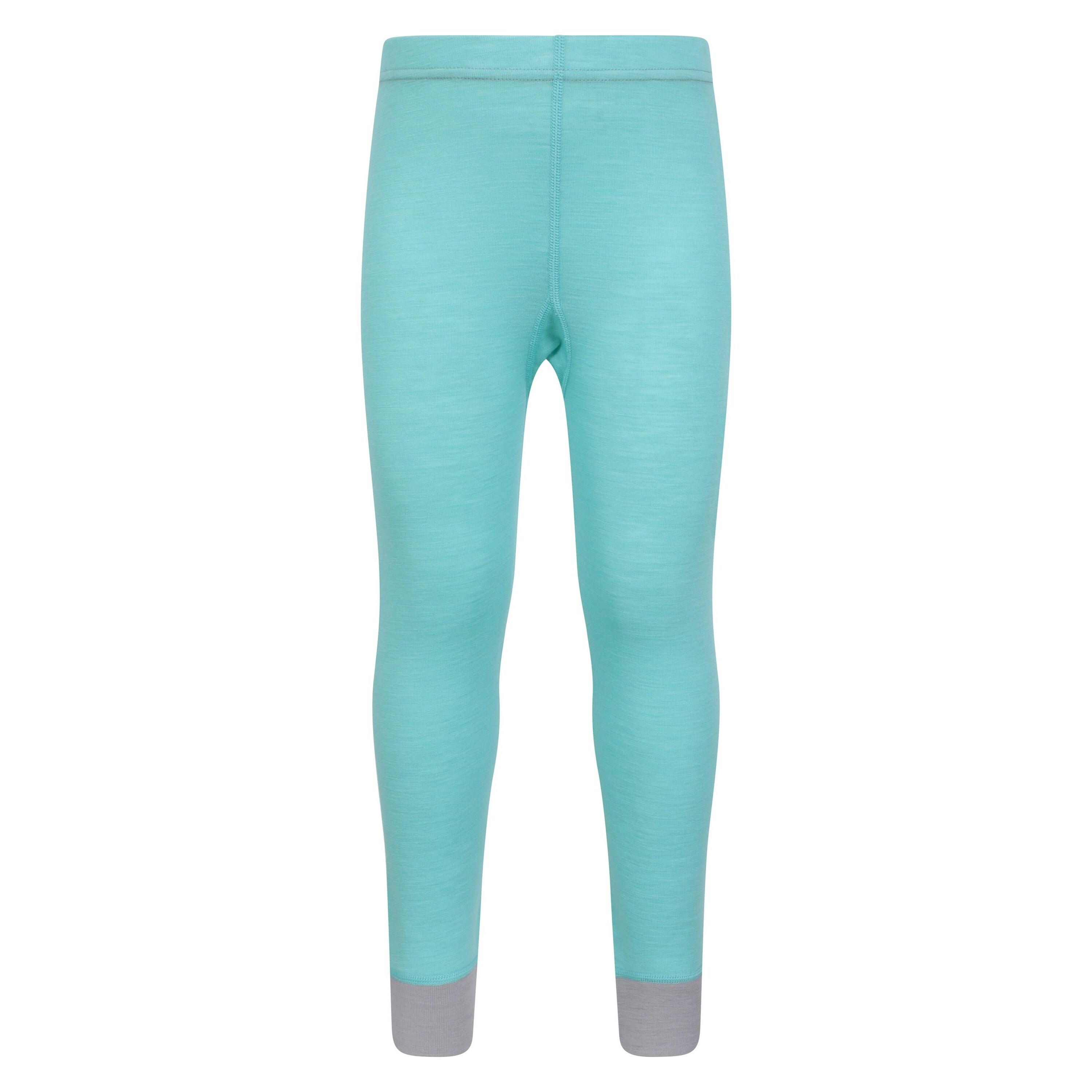 MOUNTAIN WAREHOUSE Childrens/Kids II Merino Wool Base Layer Bottoms (Mint)