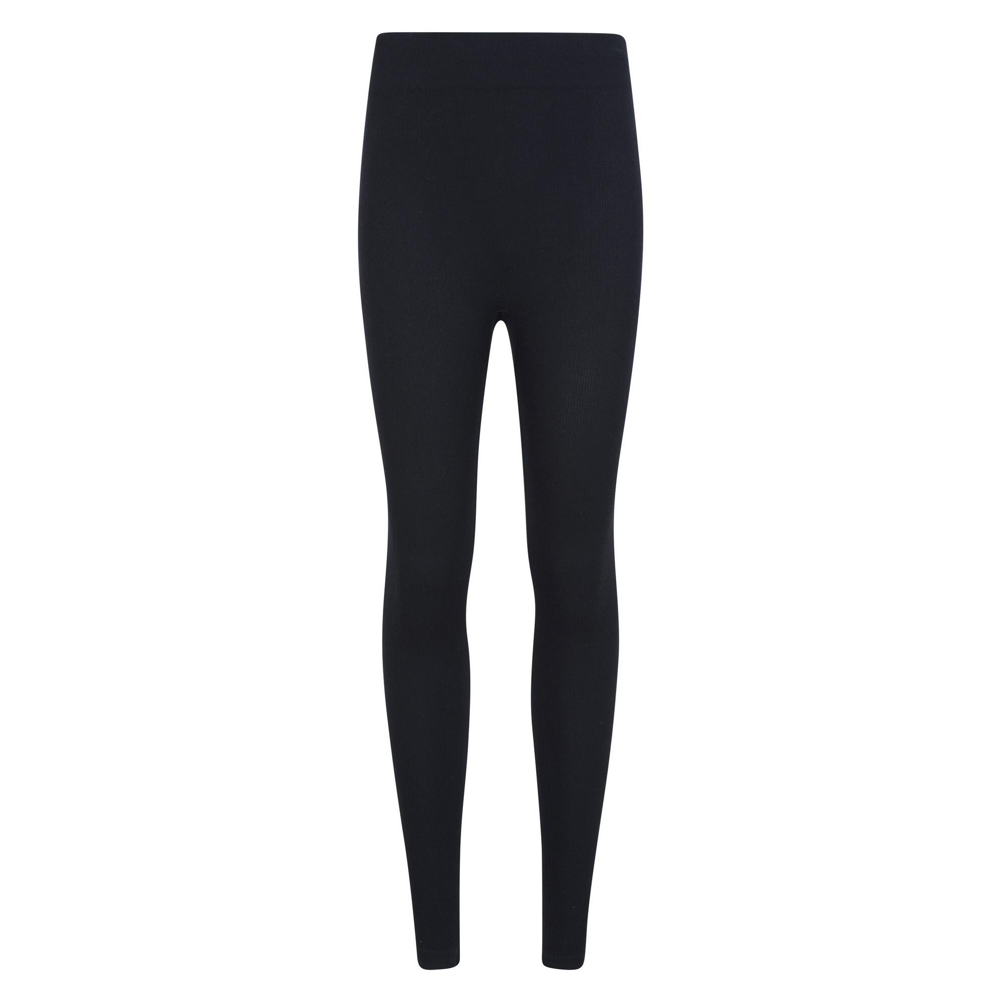 MOUNTAIN WAREHOUSE Womens/Ladies Carmel Ribbed Seamless Thermal Bottoms (Black)