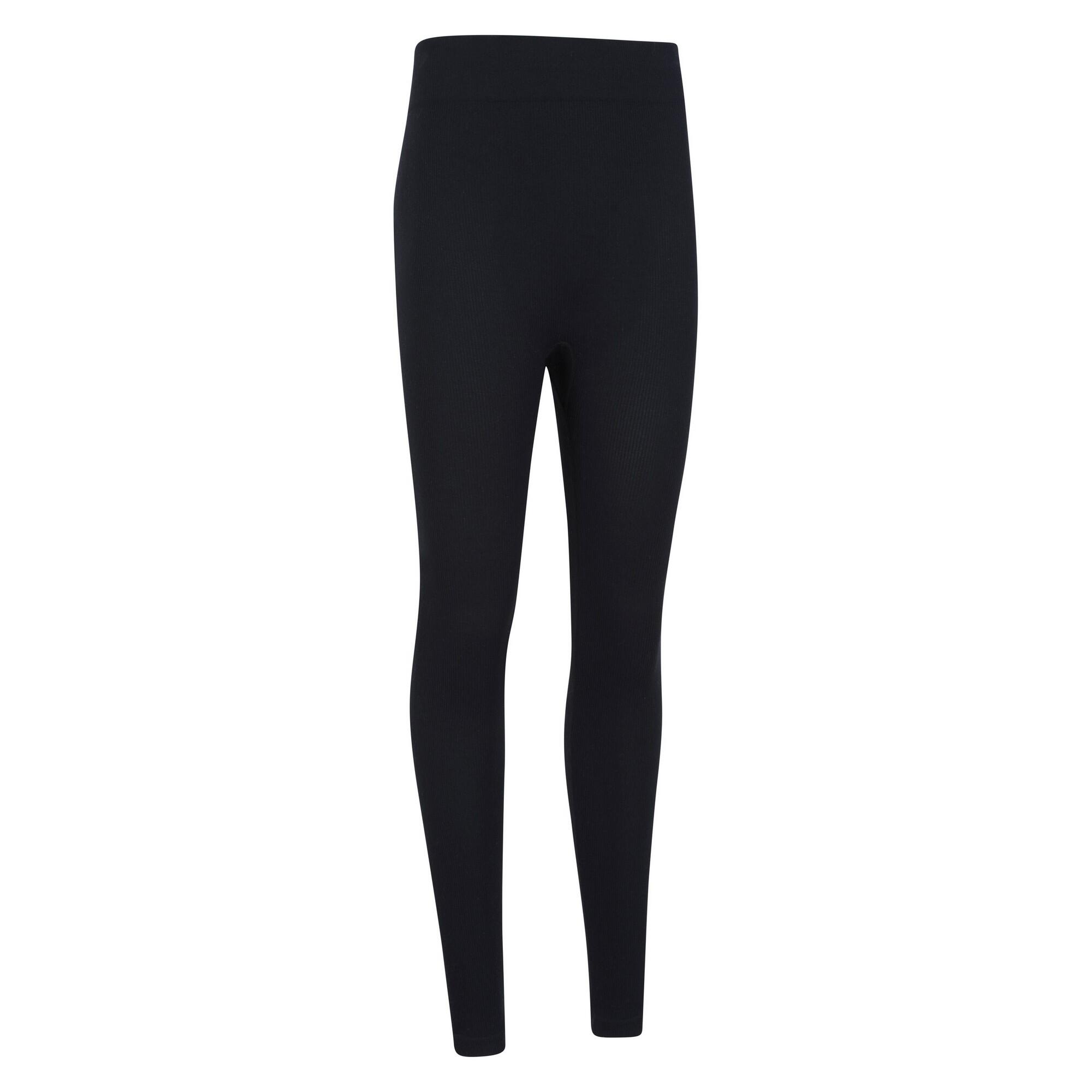 Womens/Ladies Carmel Ribbed Seamless Thermal Bottoms (Black) 4/4