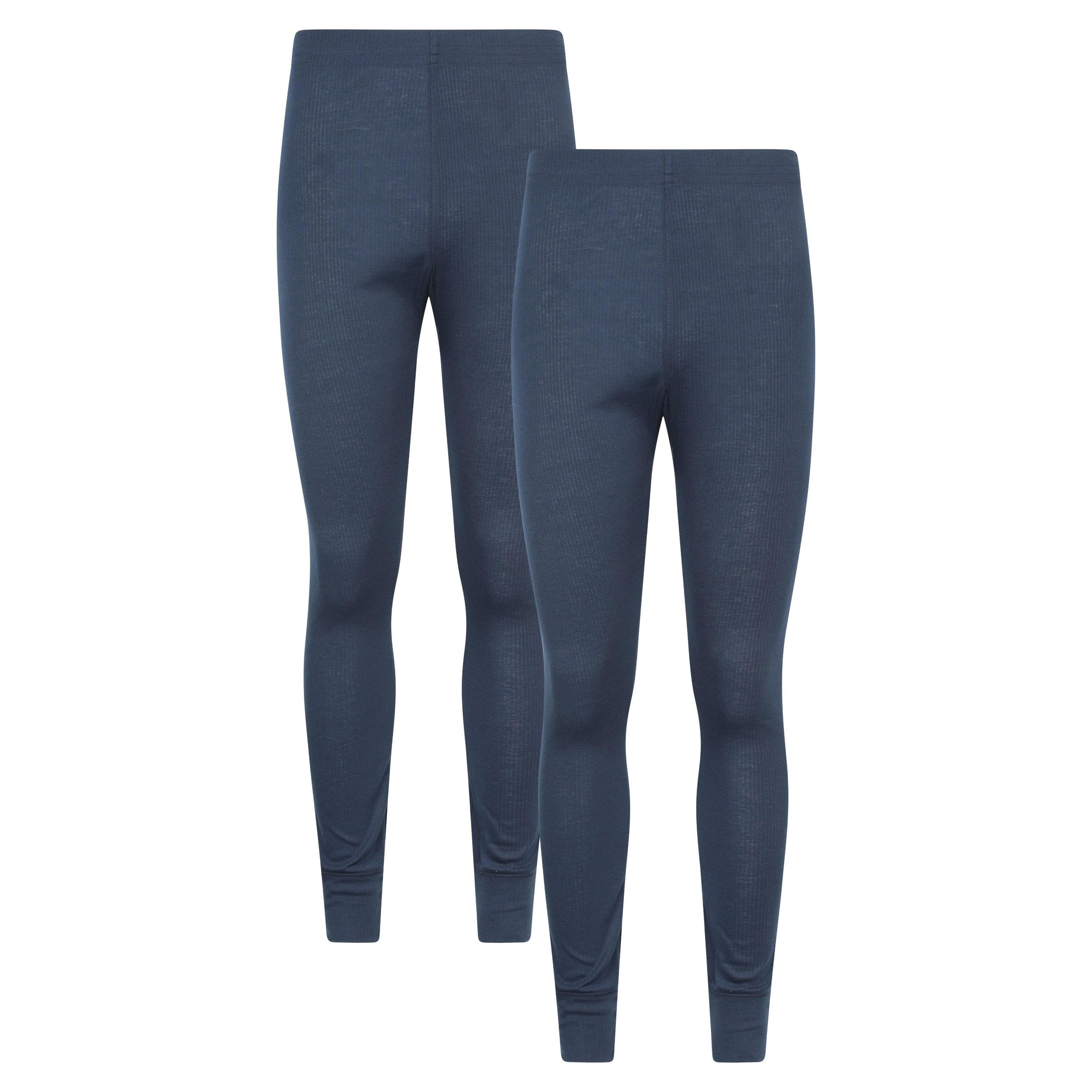 MOUNTAIN WAREHOUSE Mens Talus Base Layer Bottoms (Pack of 2) (Navy)