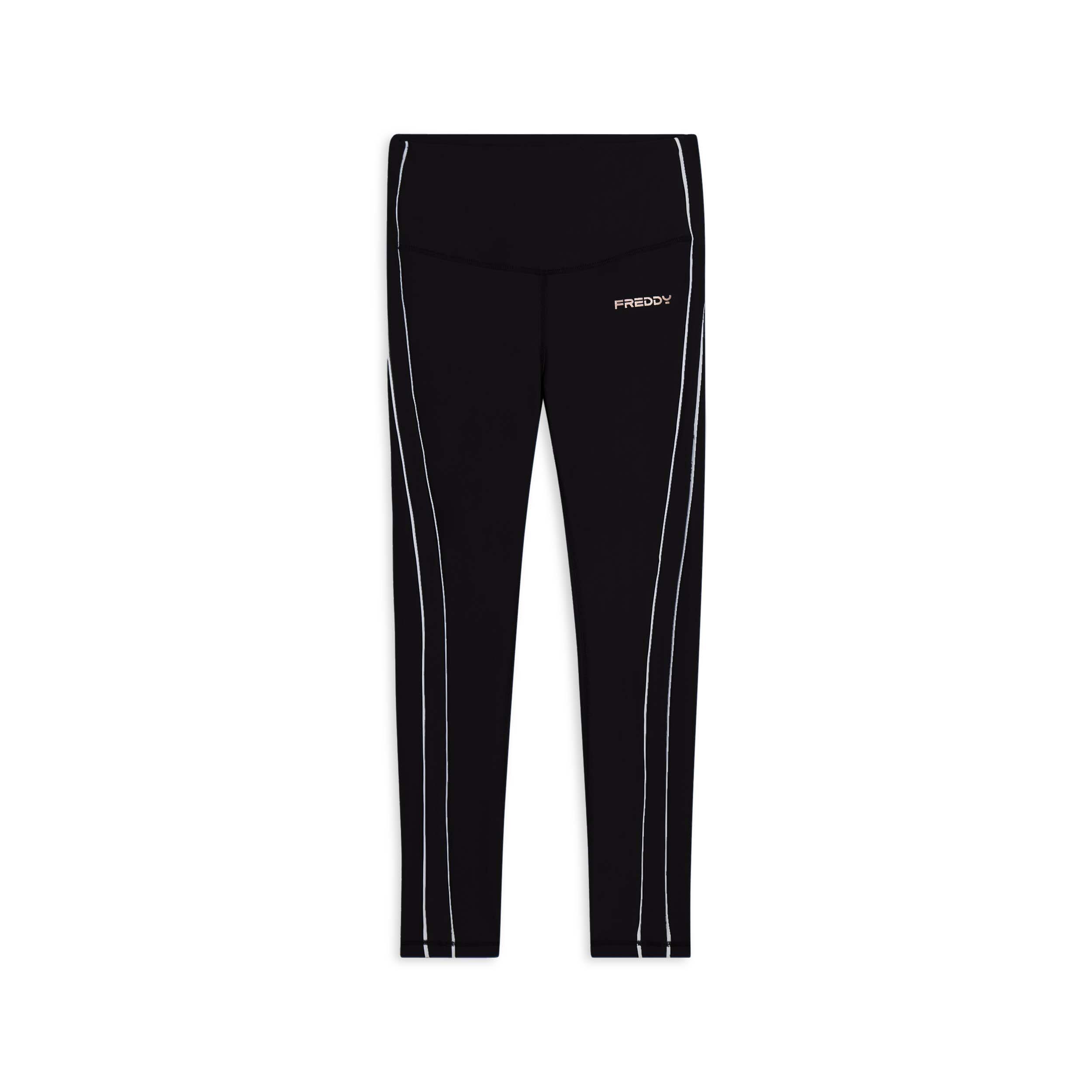 Freddy - Leggings 7/8 Avec Passepoils Contrastés Et Poche Latérale - Legging 7/8 - Noir - Decathlon
