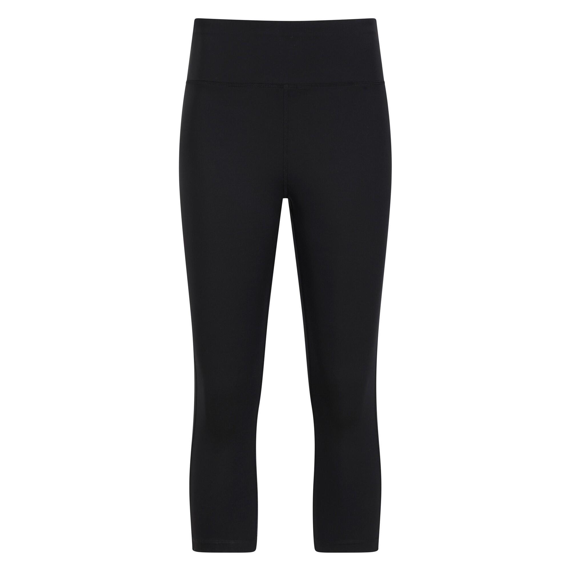 MOUNTAIN WAREHOUSE Pantacollant Capri Vita Alta Donna Mountain Warehouse Blackout Nero