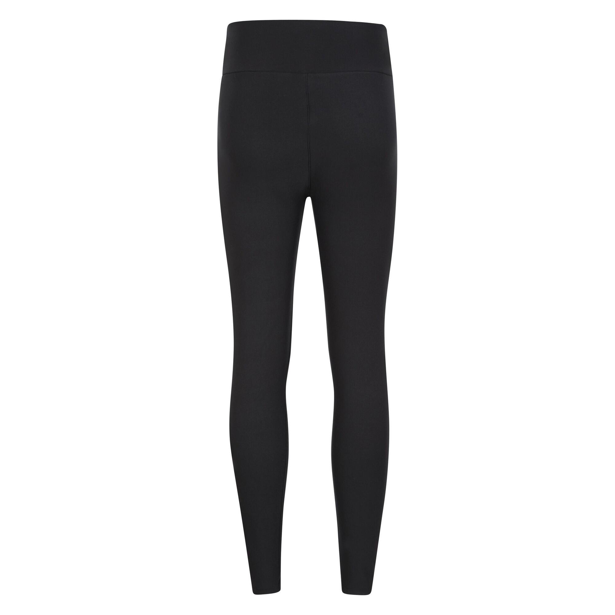 Womens/Ladies Borg Lined Thermal Leggings (Black) 2/4
