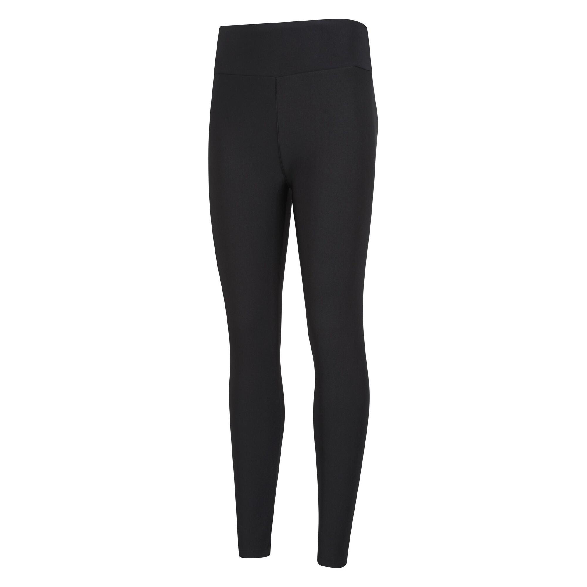 Womens/Ladies Borg Lined Thermal Leggings (Black) 4/4
