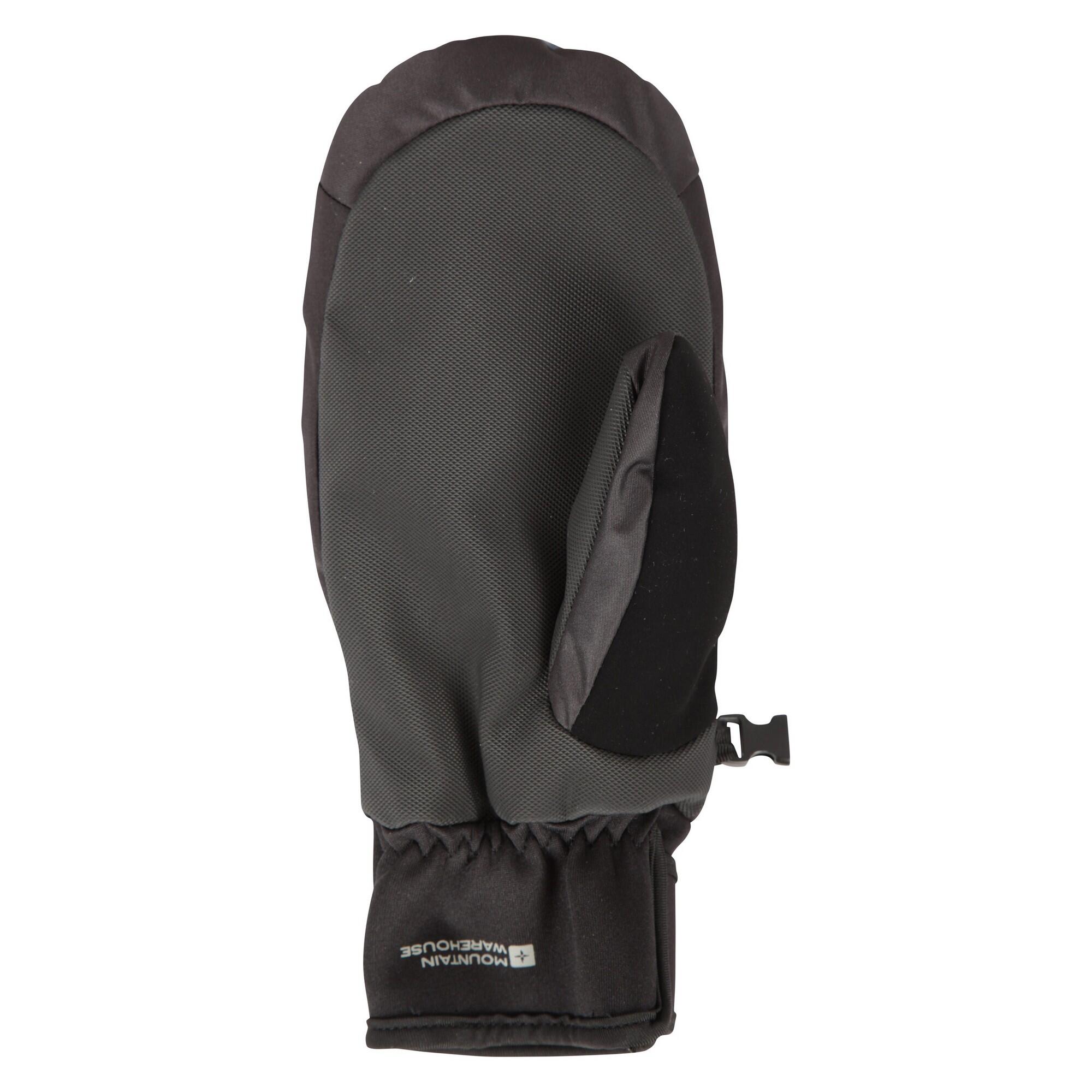 Mens Arctic Edge Waterproof Ski Mittens (Black/Blue) 2/4