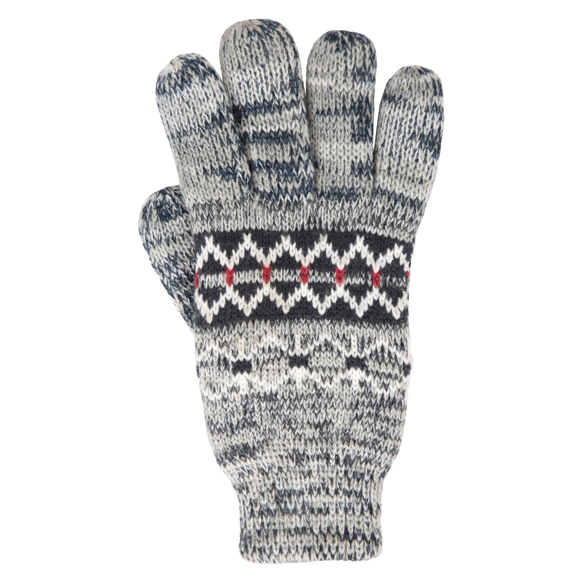 MOUNTAIN WAREHOUSE Mens Thinsulate Fair Isle Gloves (Grey)