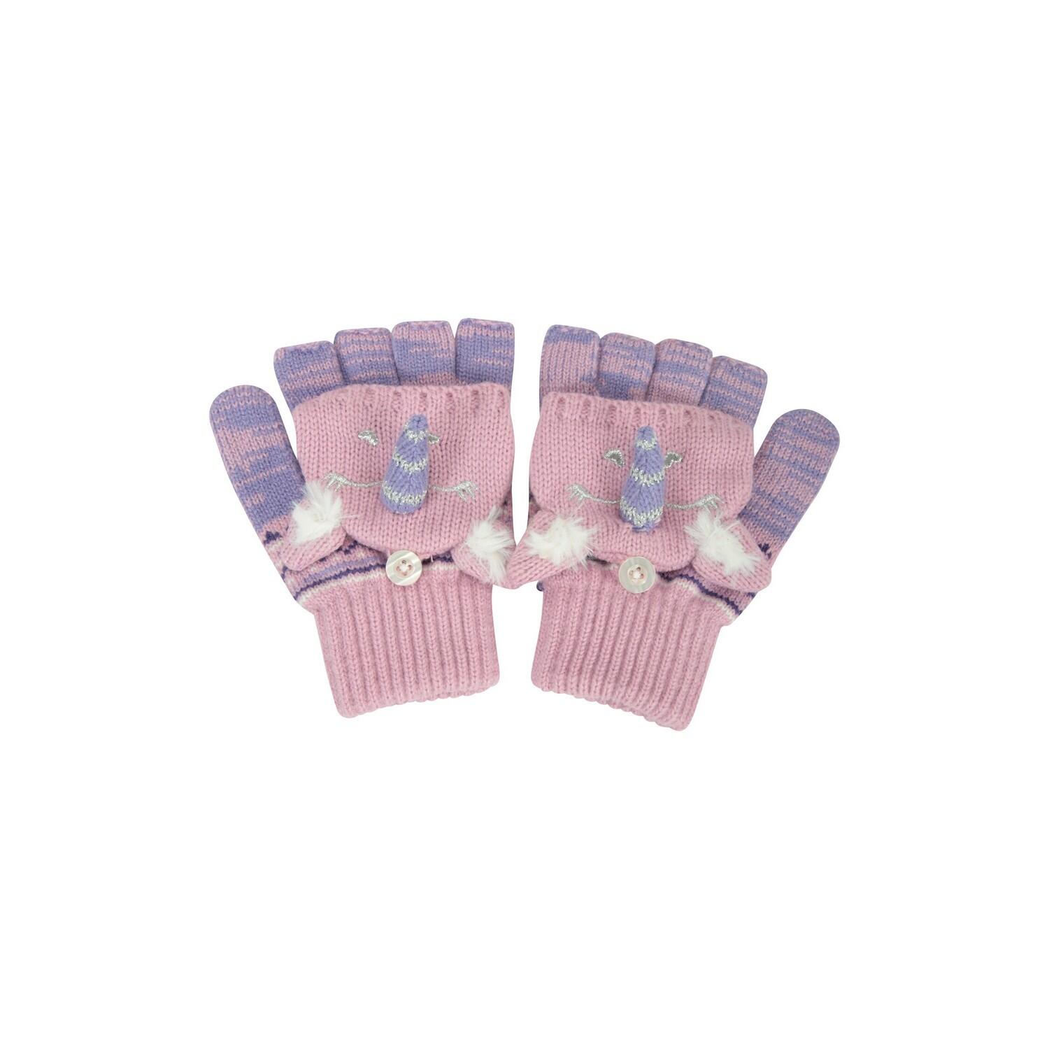 MOUNTAIN WAREHOUSE Childrens/Kids Knitted Unicorn Gloves (Purple)
