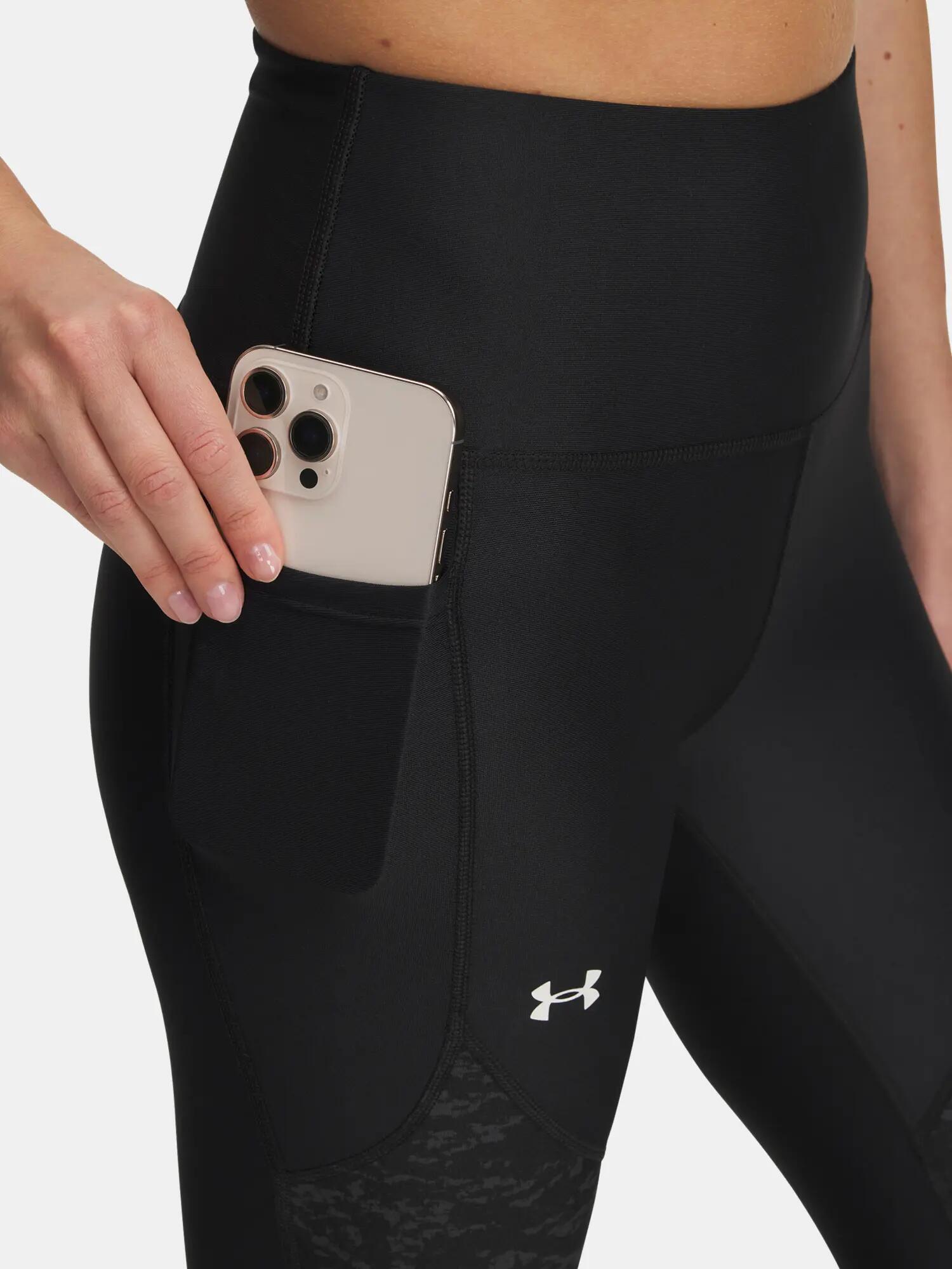 Női Under Armour Tech Print Panel Ankle Leg-BLK leggings 3/4