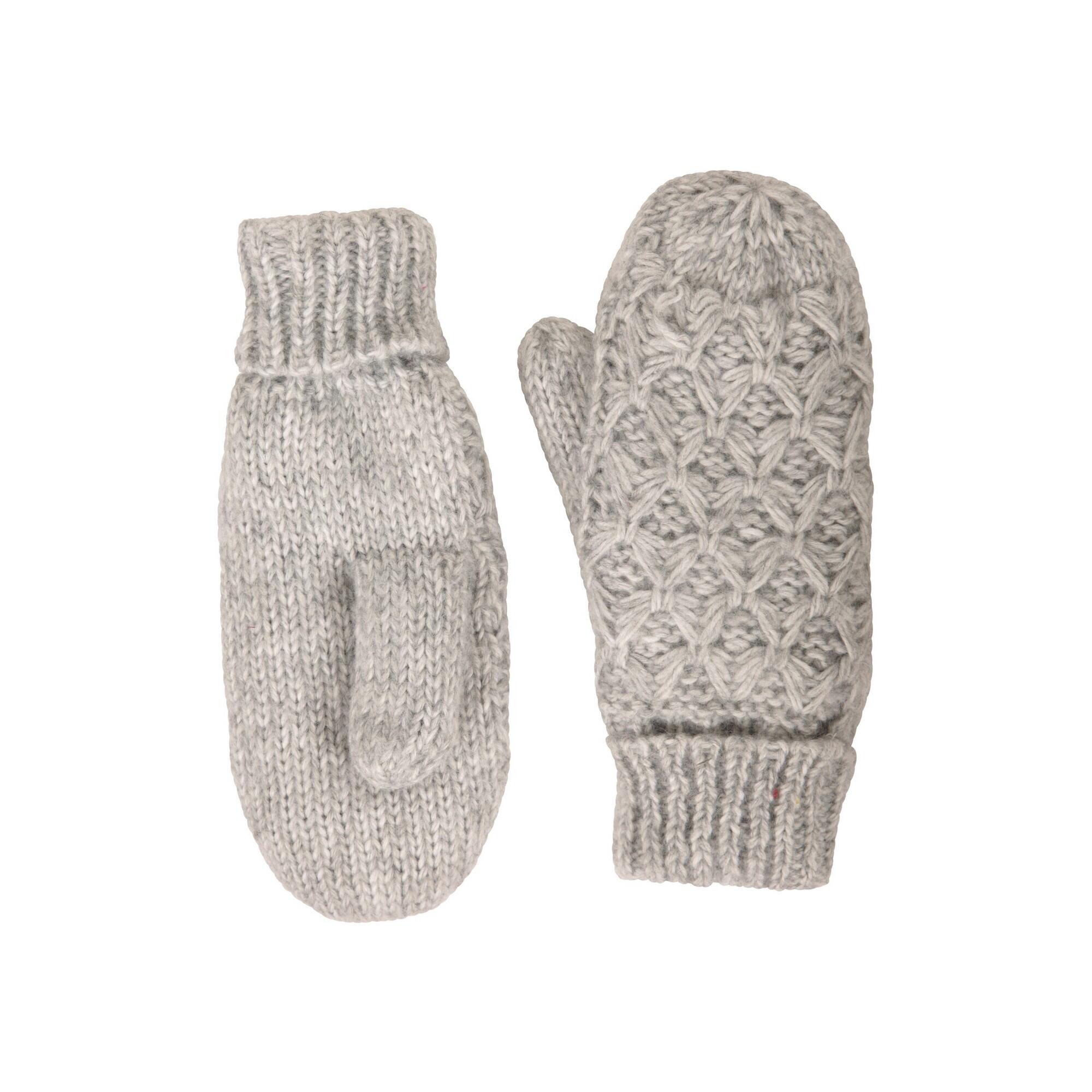 MOUNTAIN WAREHOUSE Womens/Ladies Isotherm Faux Fur Lined Mittens (Grey)