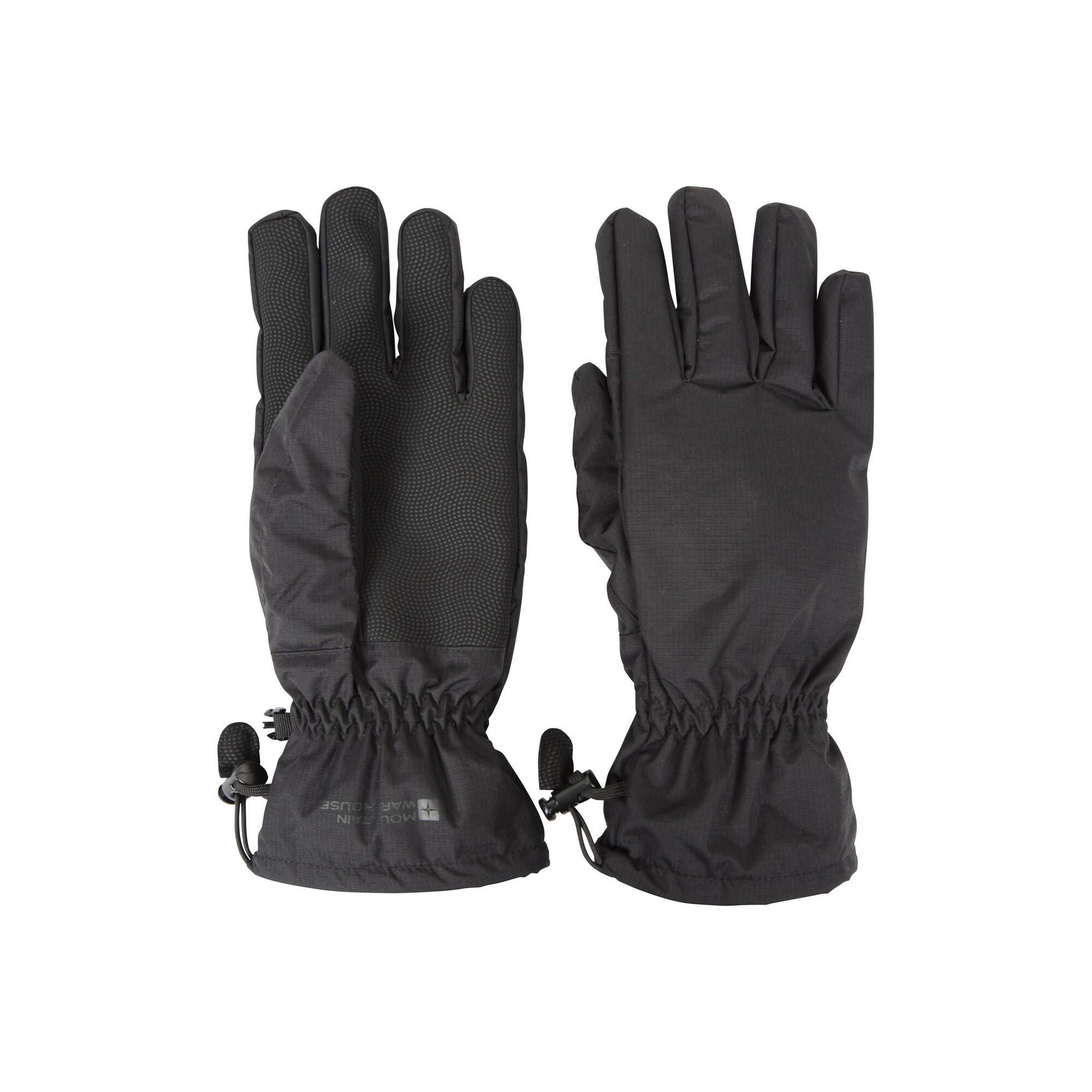 Mens Waterproof Ripstop Gloves (Black) 3/4