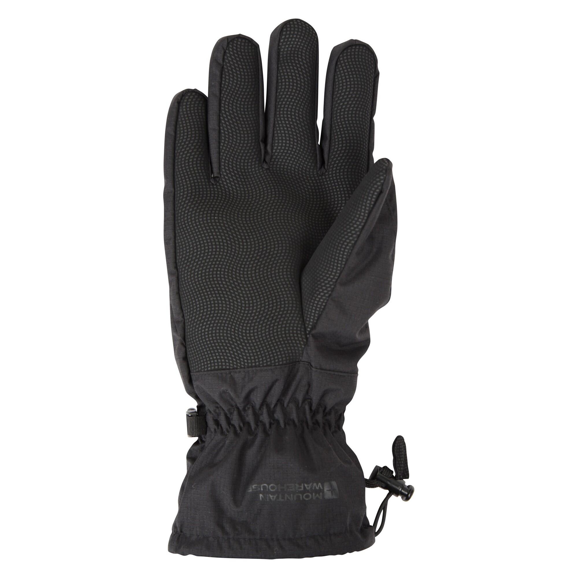 Mens Waterproof Ripstop Gloves (Black) 2/4