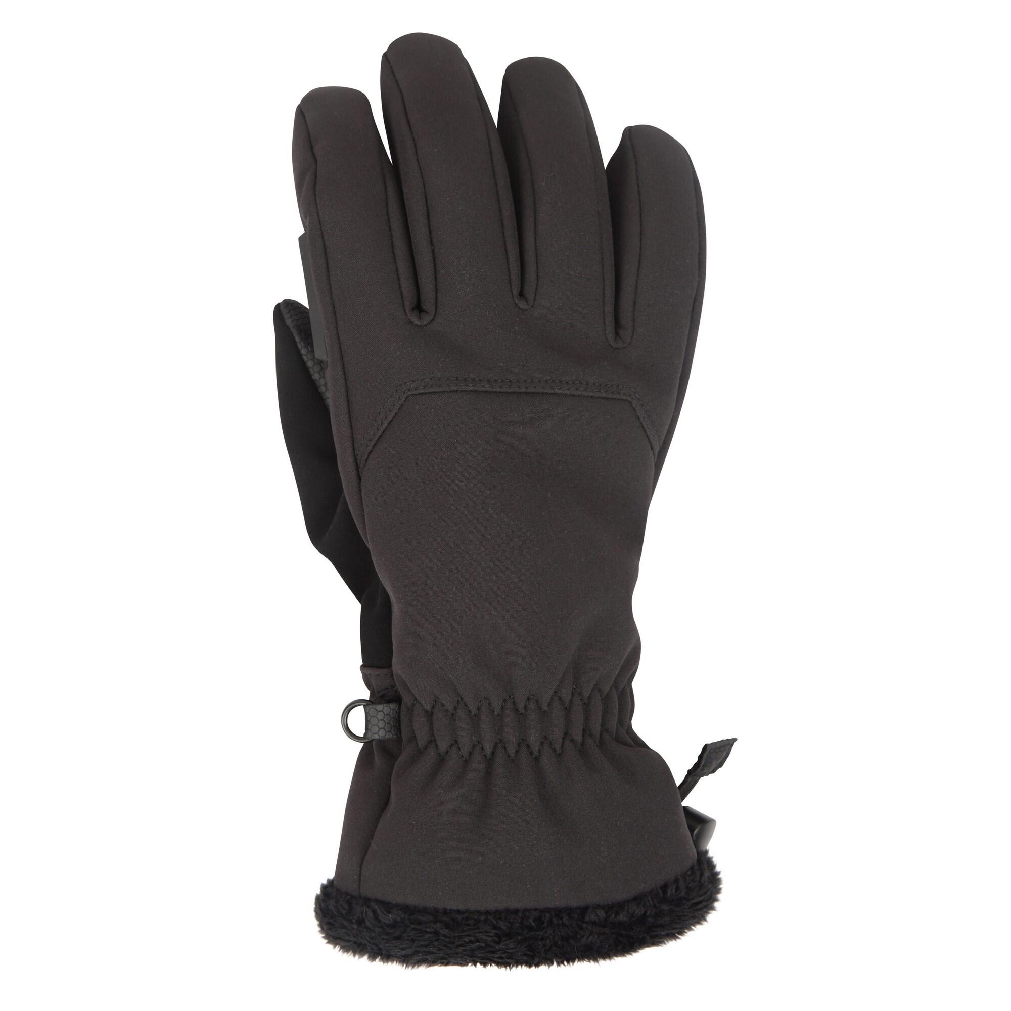 MOUNTAIN WAREHOUSE Womens/Ladies Escalade Waterproof Softshell Ski Gloves (Black)