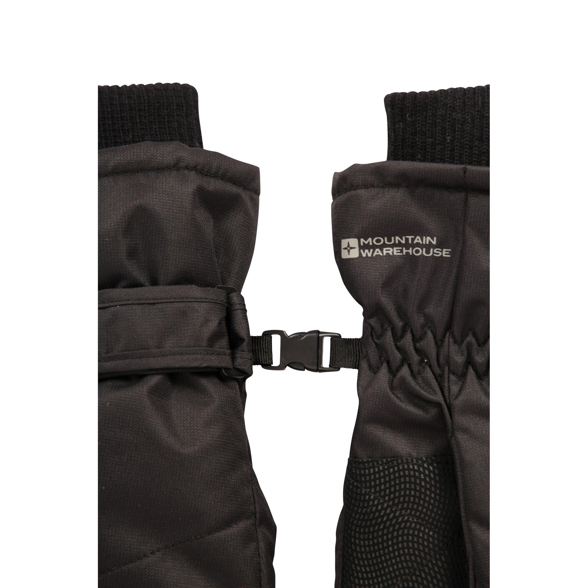 Womens/Ladies Isotherm Waterproof Ski Gloves (Black) 3/4