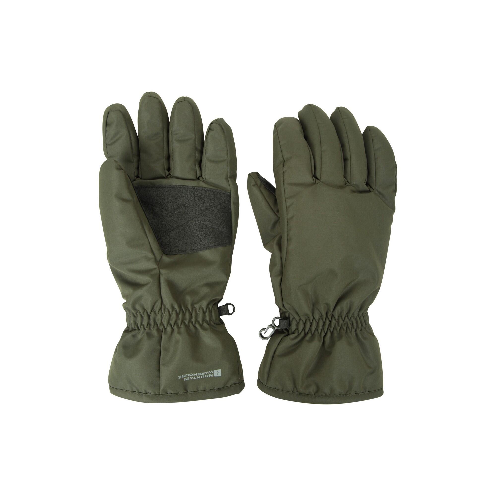 Mens Ski Gloves (Khaki Green) 4/4
