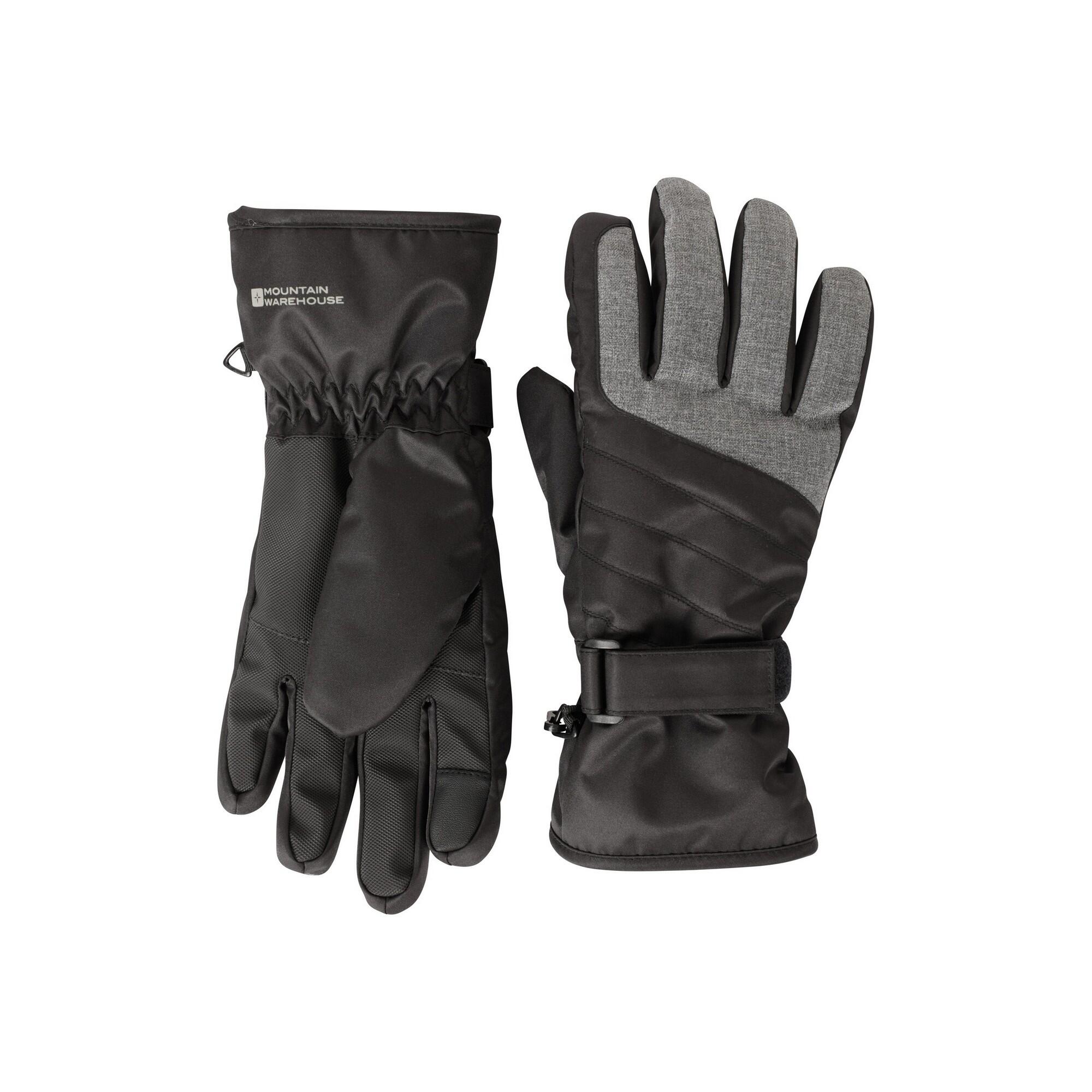 Donna Impermeabile Guanti Da Sci Mountain Warehouse Glide Nero Corvino 3/4