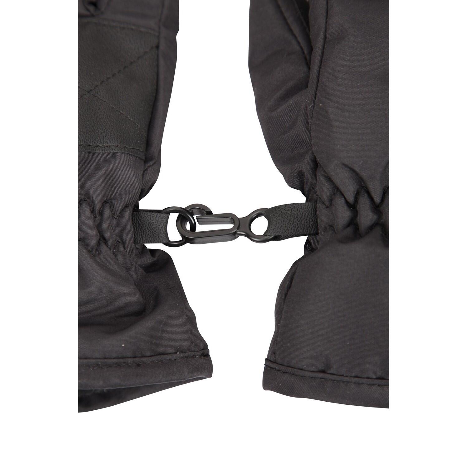 Childrens/Kids Ski Gloves (Black) 3/4