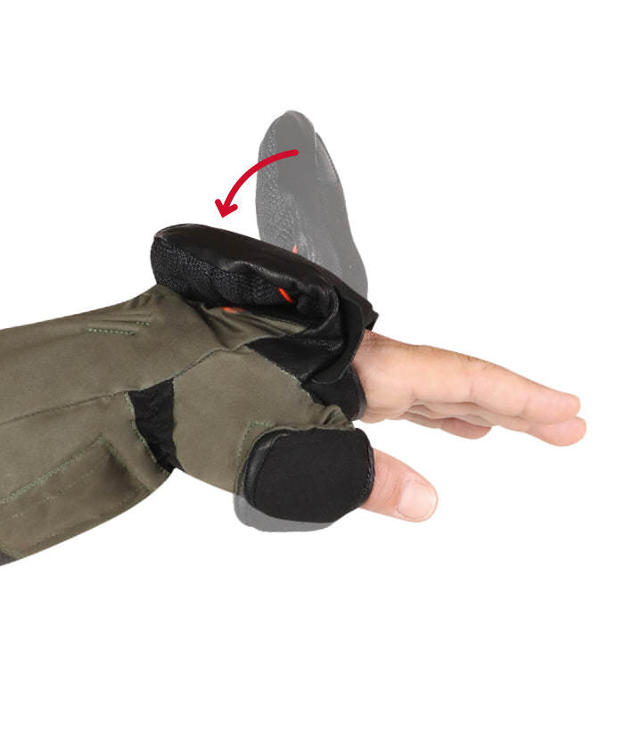 Guanto da caccia Lenz Heat Glove 1.0 Fingercap Nero/Verde 2/7