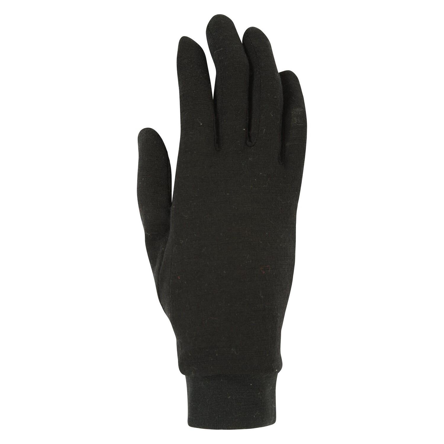 MOUNTAIN WAREHOUSE Mens Merino Wool Base Layer Gloves (Black)
