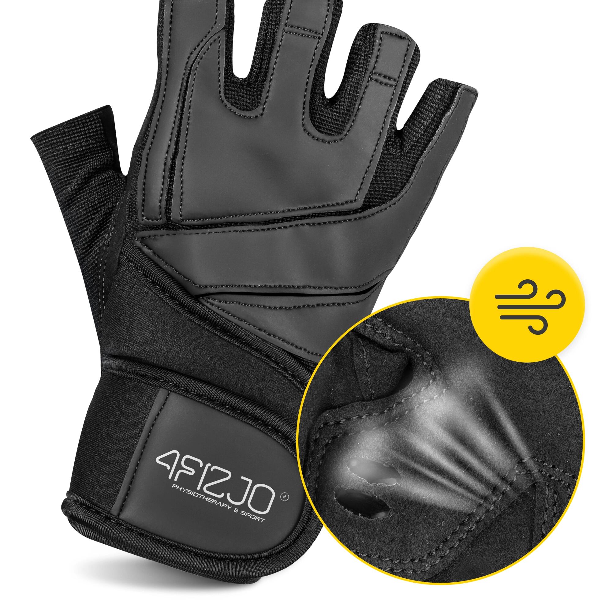 Tréninkové rukavice PRO s bandáží zápěstí, protiskluzové 4FIZJO 6/7