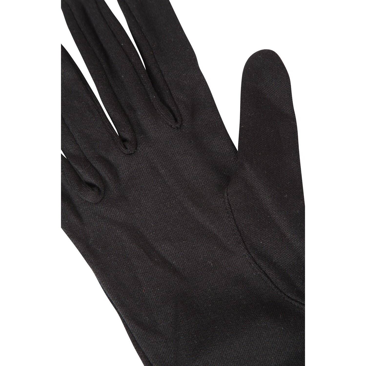 HerrenDamen Unisex Handschuhe, Seide Damen und Herren Schwarz 3/4