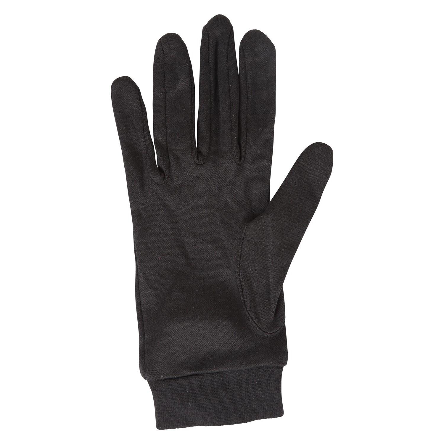 HerrenDamen Unisex Handschuhe, Seide Damen und Herren Schwarz 2/4