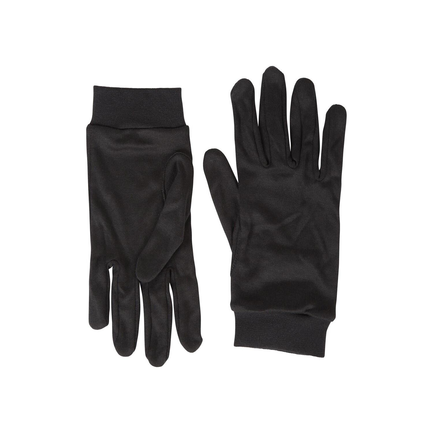 HerrenDamen Unisex Handschuhe, Seide Damen und Herren Schwarz 4/4