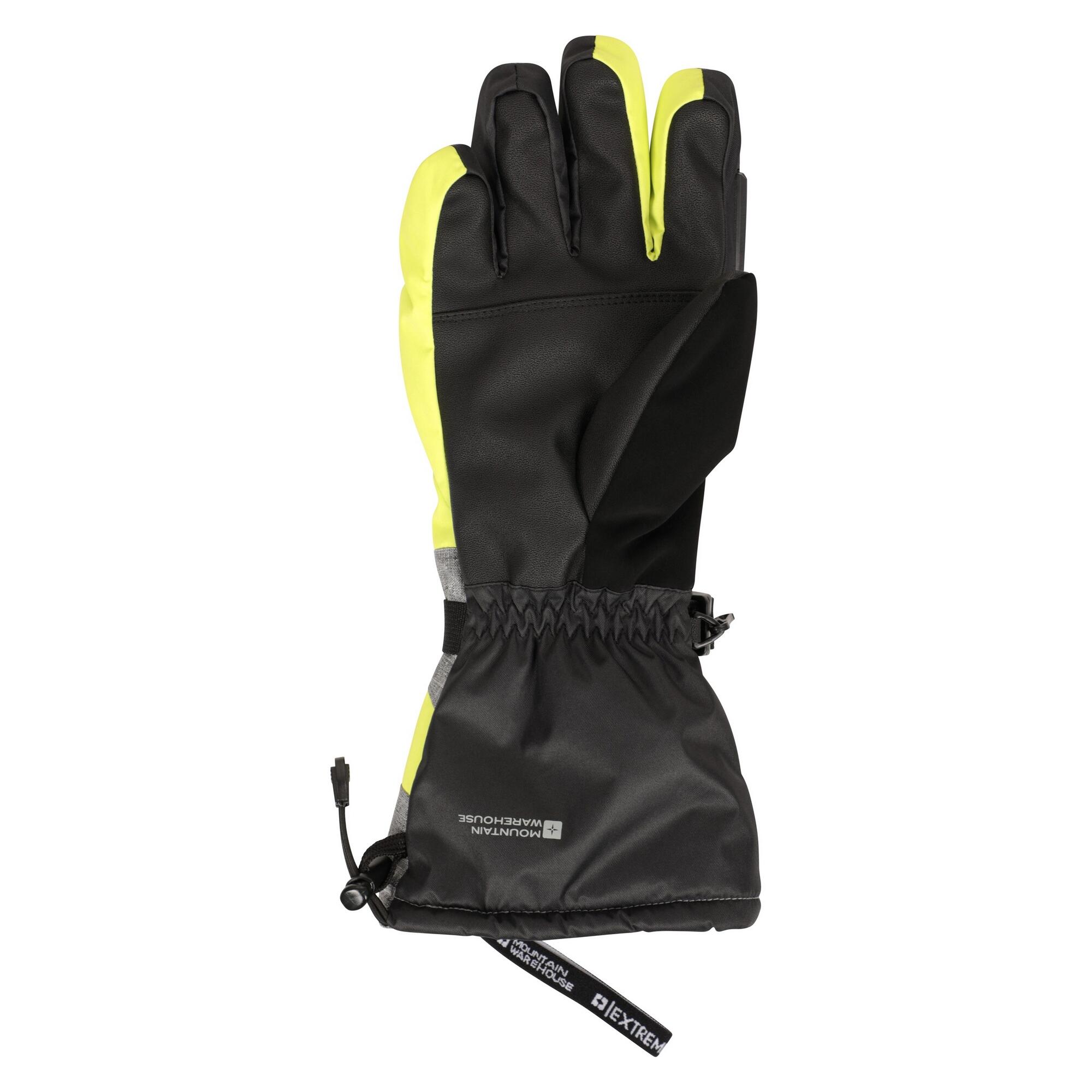 Mens Summit Extreme Ski Gloves (Yellow/Grey/Black) 2/4