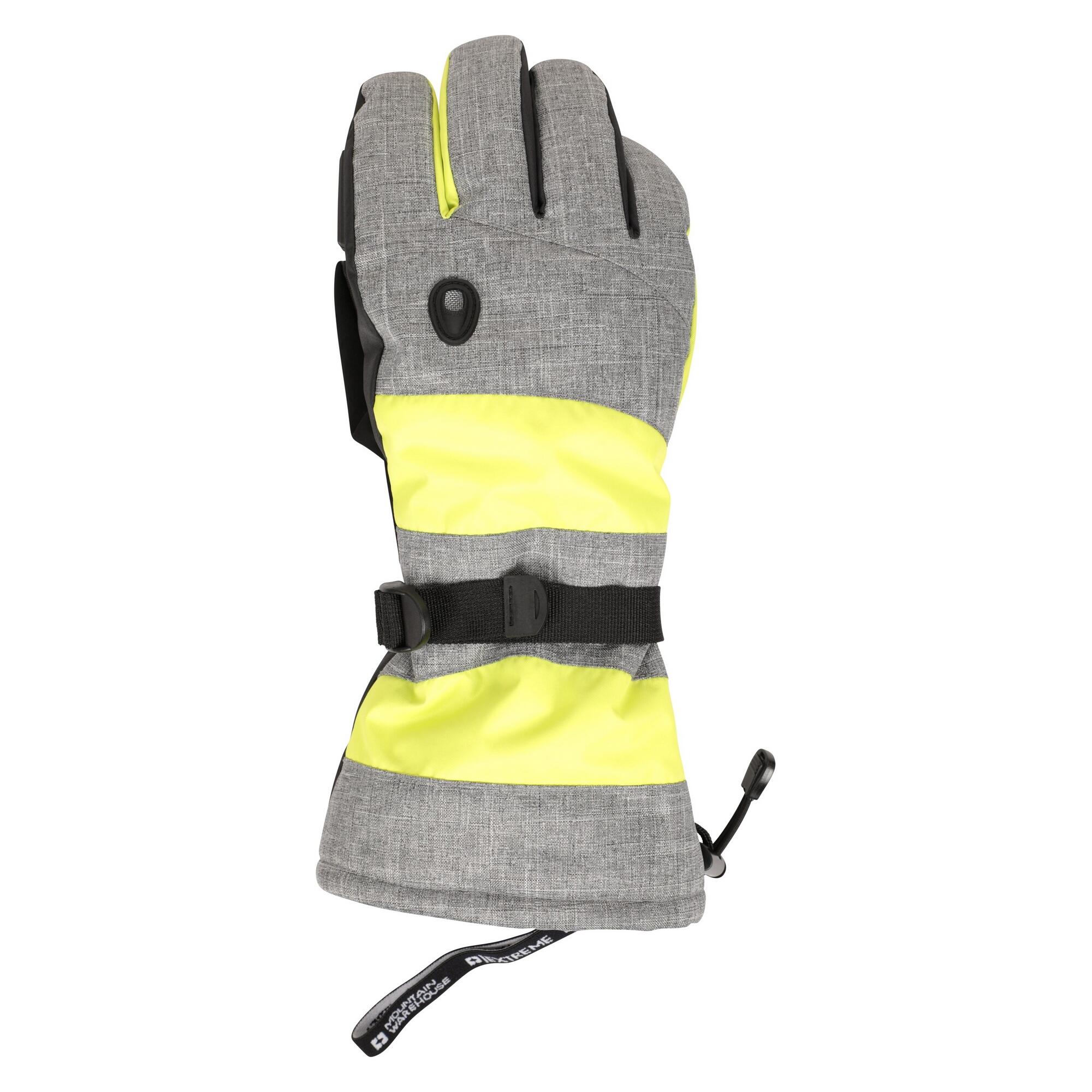 MOUNTAIN WAREHOUSE Mens Summit Extreme Ski Gloves (Yellow/Grey/Black)